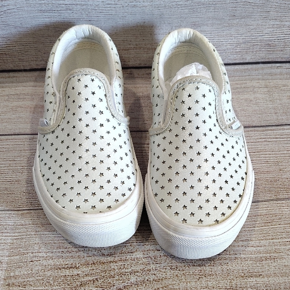 Vans Green and White Slip-On Sneakers - Picture 2 of 9